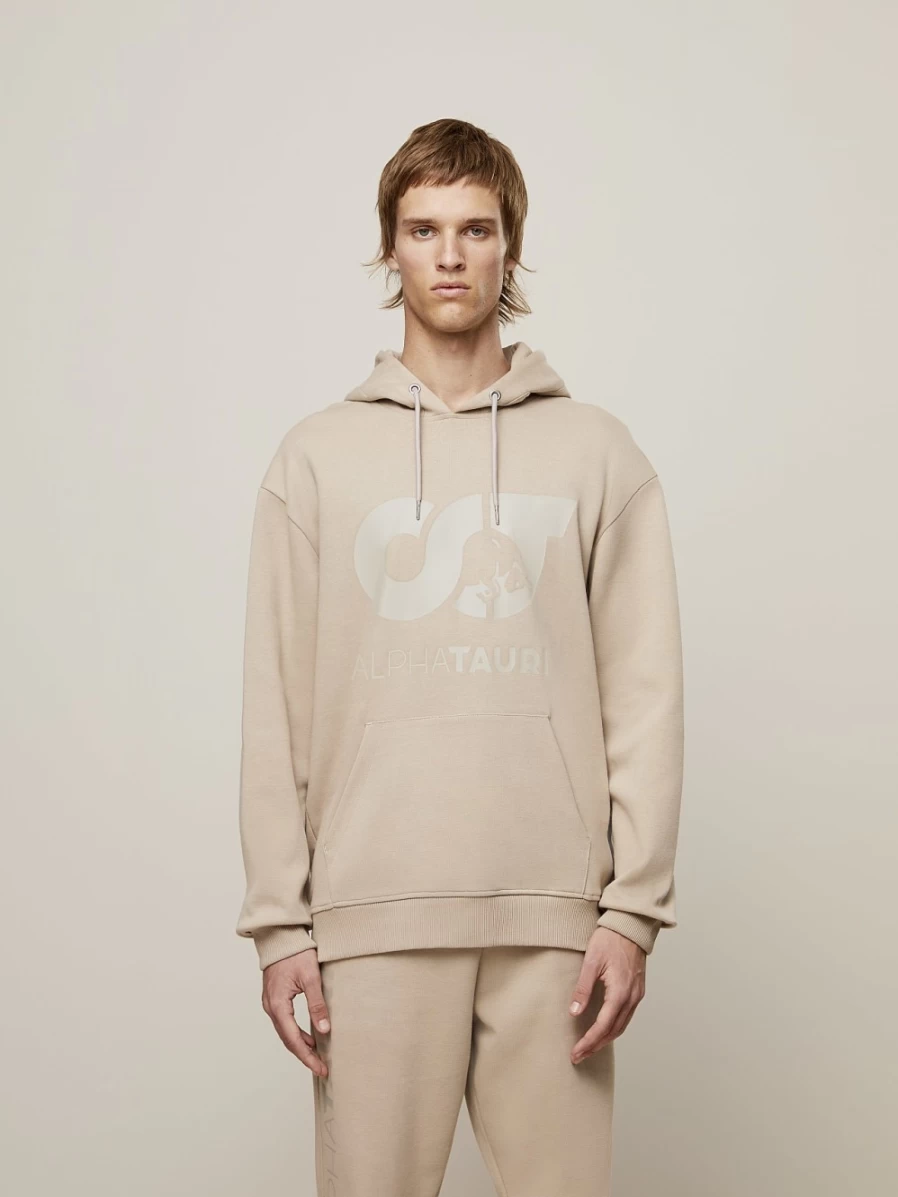 AlphaTauri Men's Sand Signature Logo Hoodie