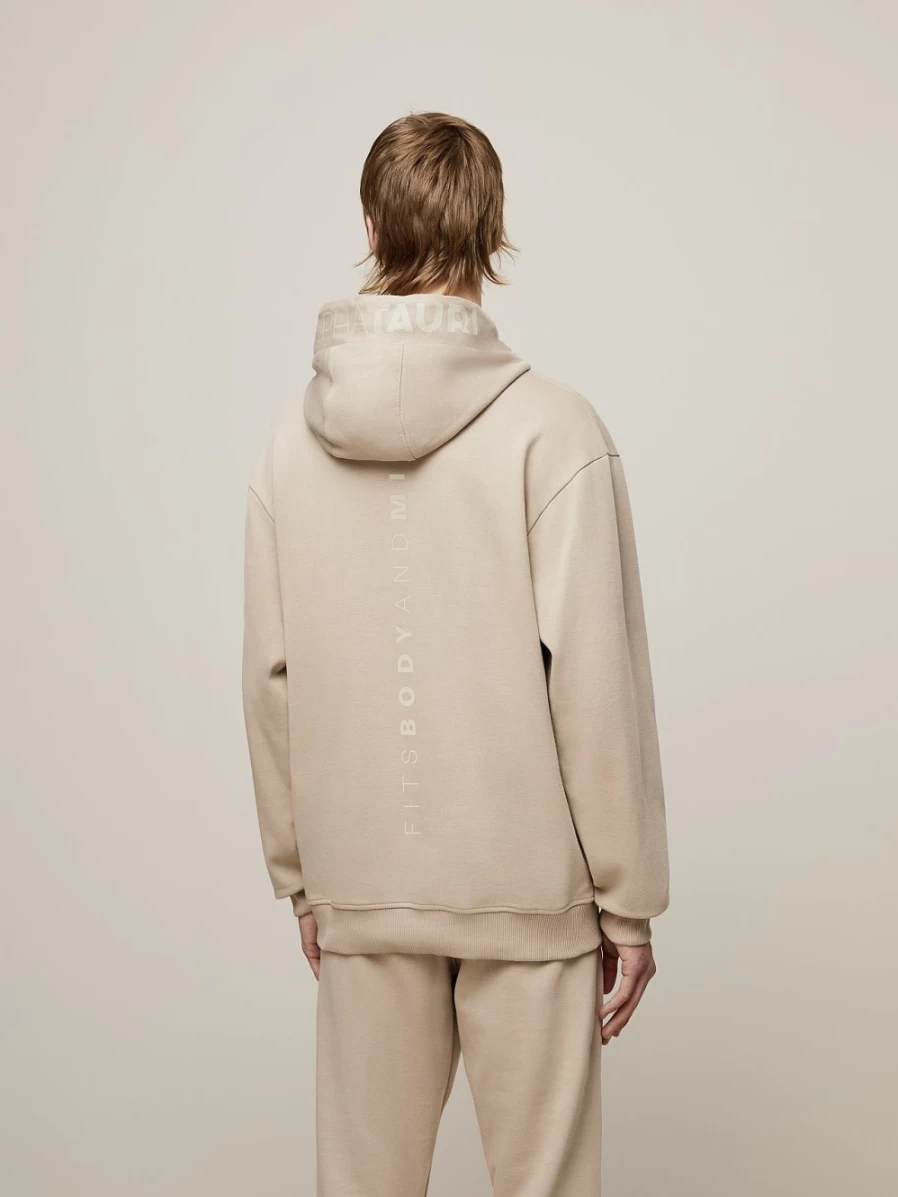 AlphaTauri Men's Sand Signature Logo Hoodie
