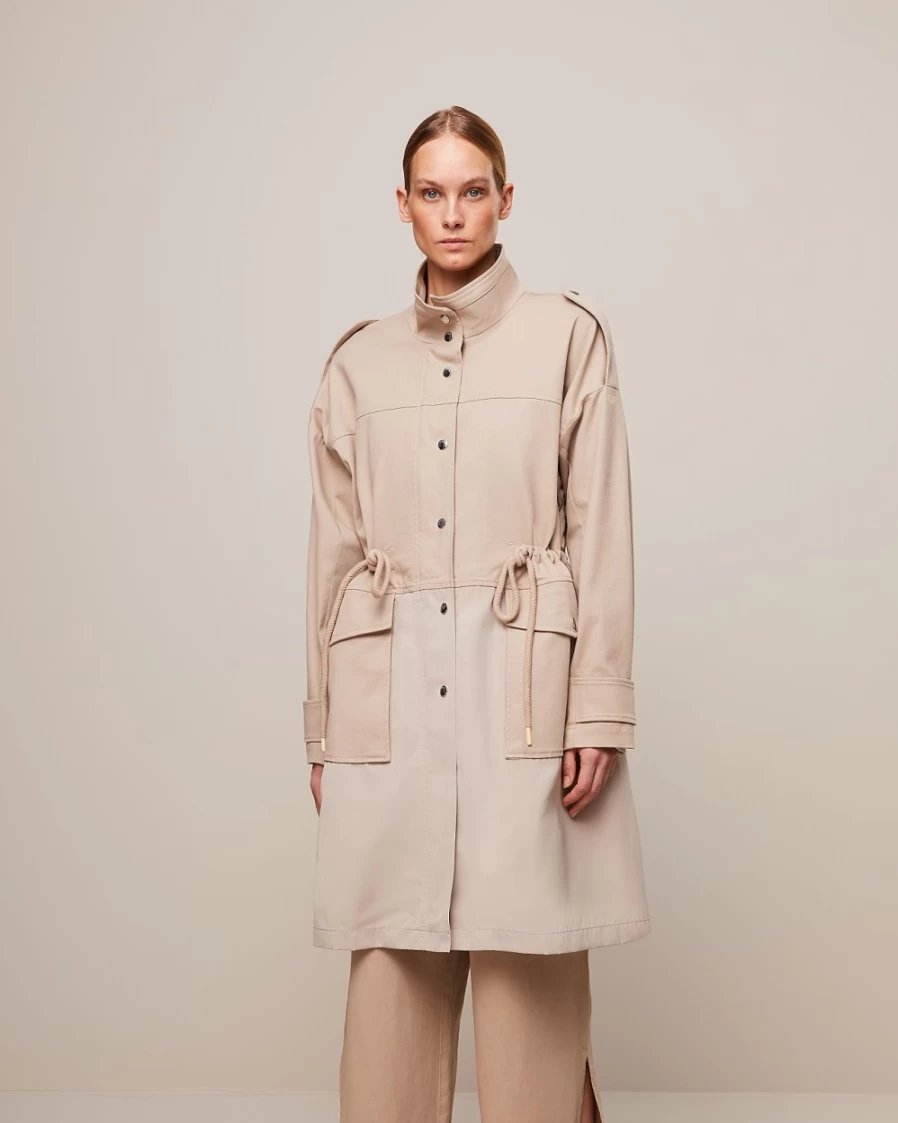 AlphaTauri Women's Sand Water-Resistant Cotton Parka Coat