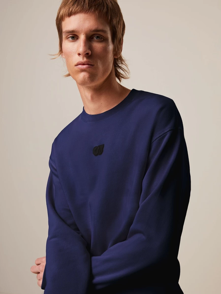 AlphaTauri Men's Navy Cotton Sweatshirt - Comfortable Casual Pullover