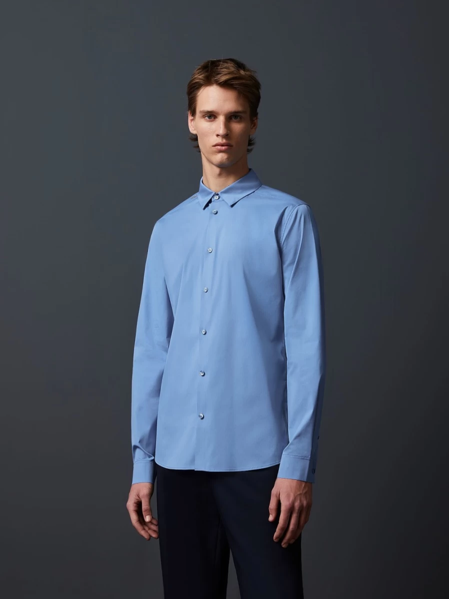 AlphaTauri Men's Medium Blue Easy Care Shirt - Comfort & Style