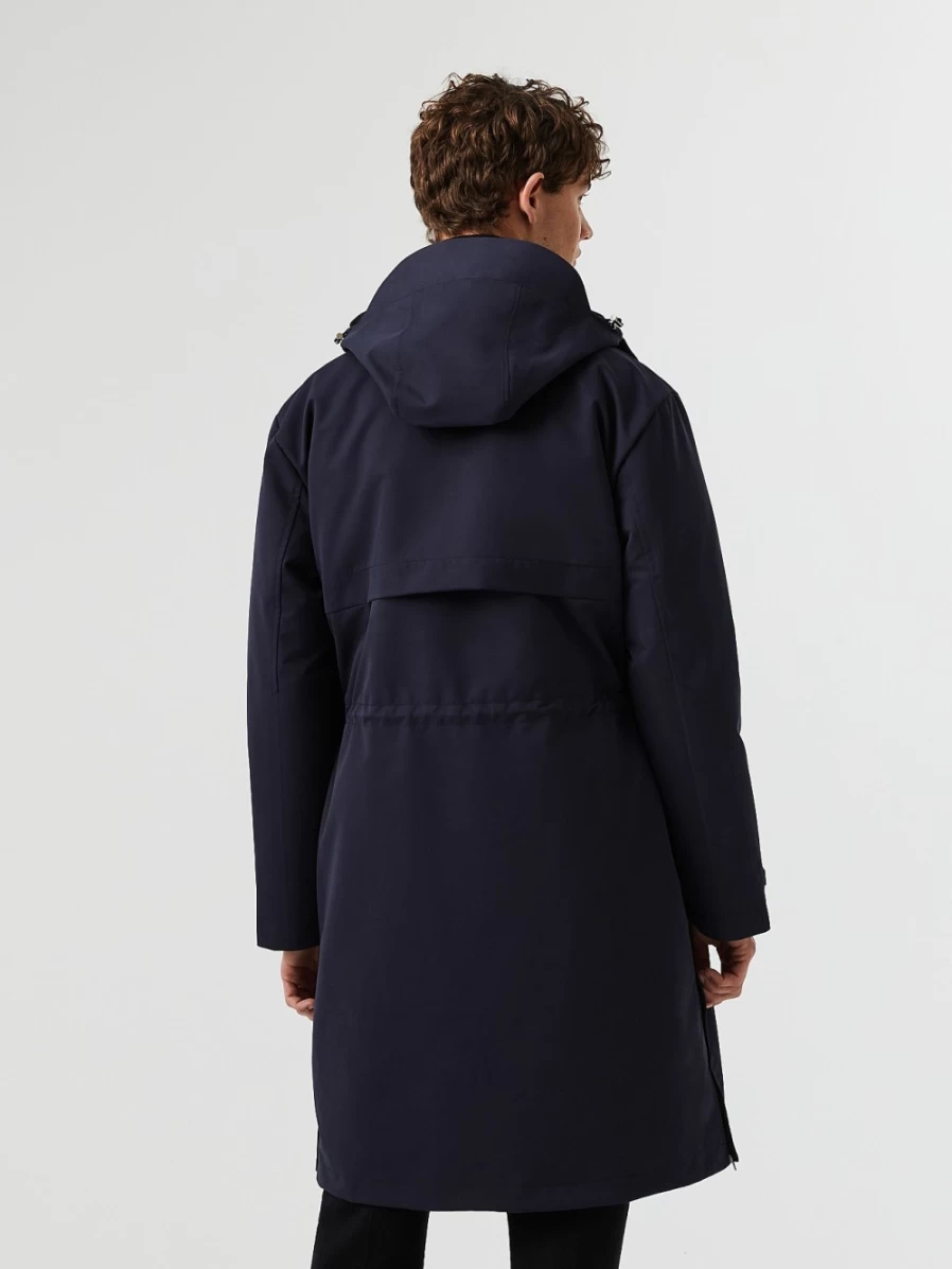 AlphaTauri Men's Navy 3-In-1 Parka Jacket for All-Weather Protection