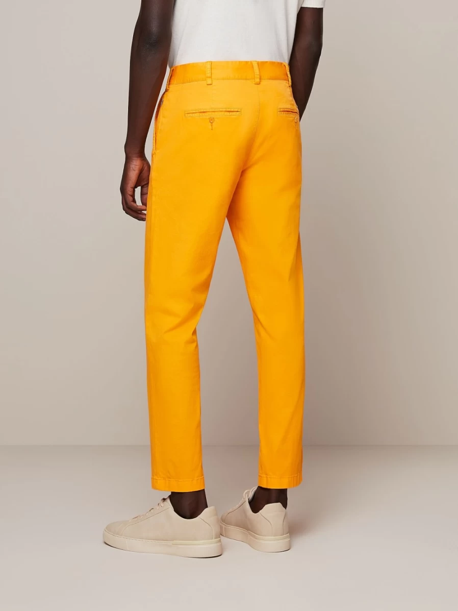 AlphaTauri Men's Cotton Chino Pants in Warm Yellow - Comfortable Casual Trousers