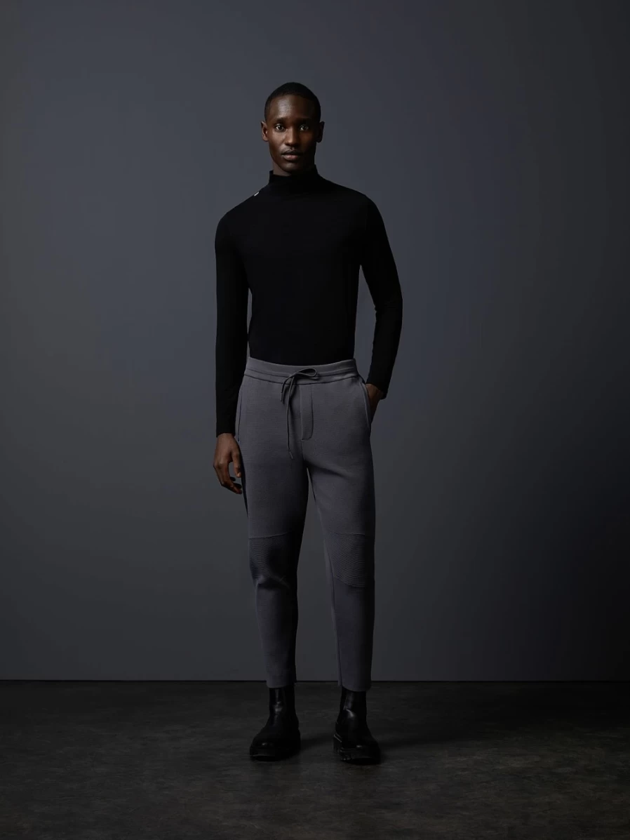 AlphaTauri Men's Grey Performance Knit Cropped Pants