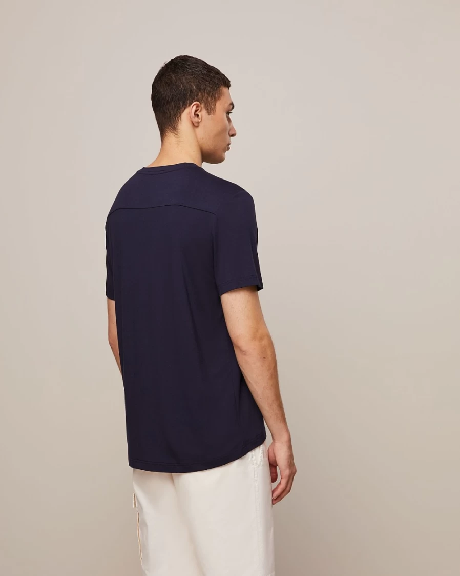 AlphaTauri Men's Navy Lightweight Viscose T-Shirt