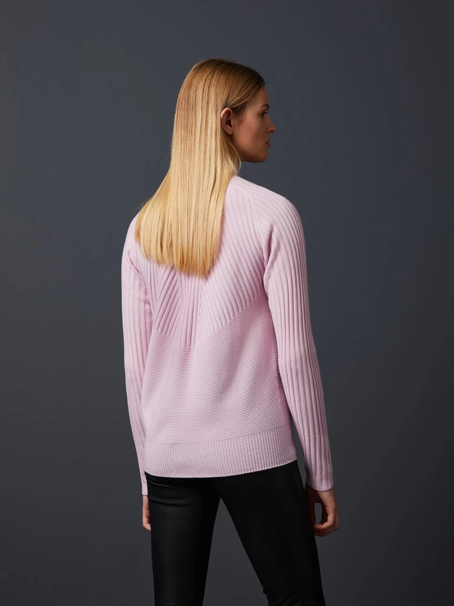 AlphaTauri Women's Pale Lilac Seamless 3D-Knit Cashmere-Blend Turtleneck Sweater