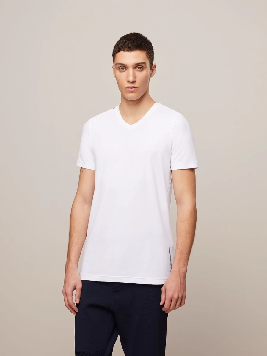 AlphaTauri Men's Classic Taurex® V-Neck T-Shirt - White