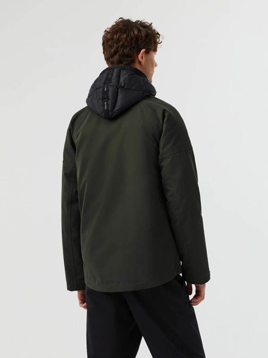 AlphaTauri Men's Dark Green 3-In-1 Jacket - Convertible Outerwear for All Seasons