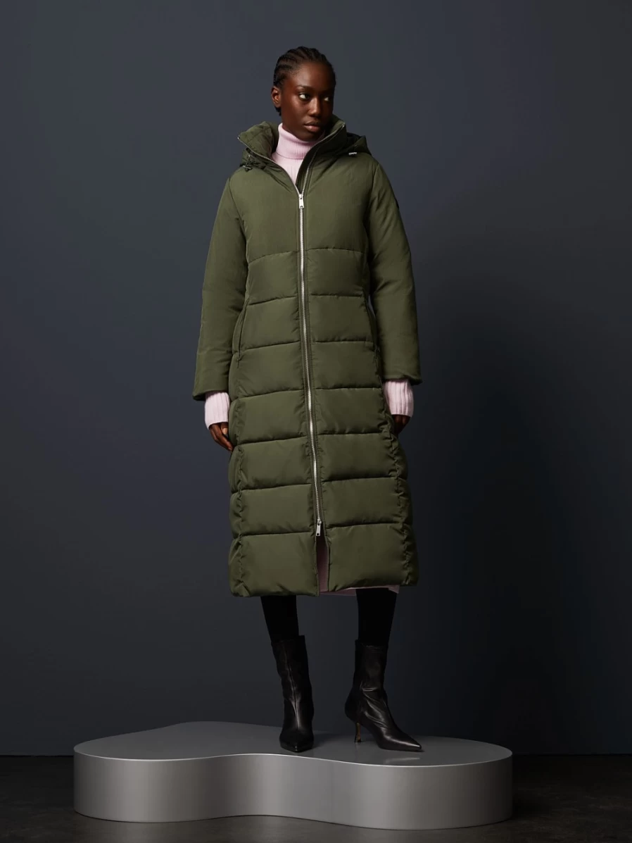 AlphaTauri Women's Green Primaloft® Maxi Padded Coat - Warm Winter Jacket