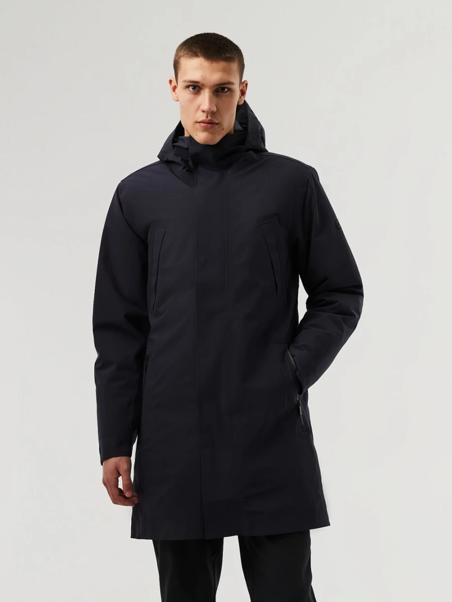 AlphaTauri Men's Navy Waterproof Packable Taurobran® Parka Jacket