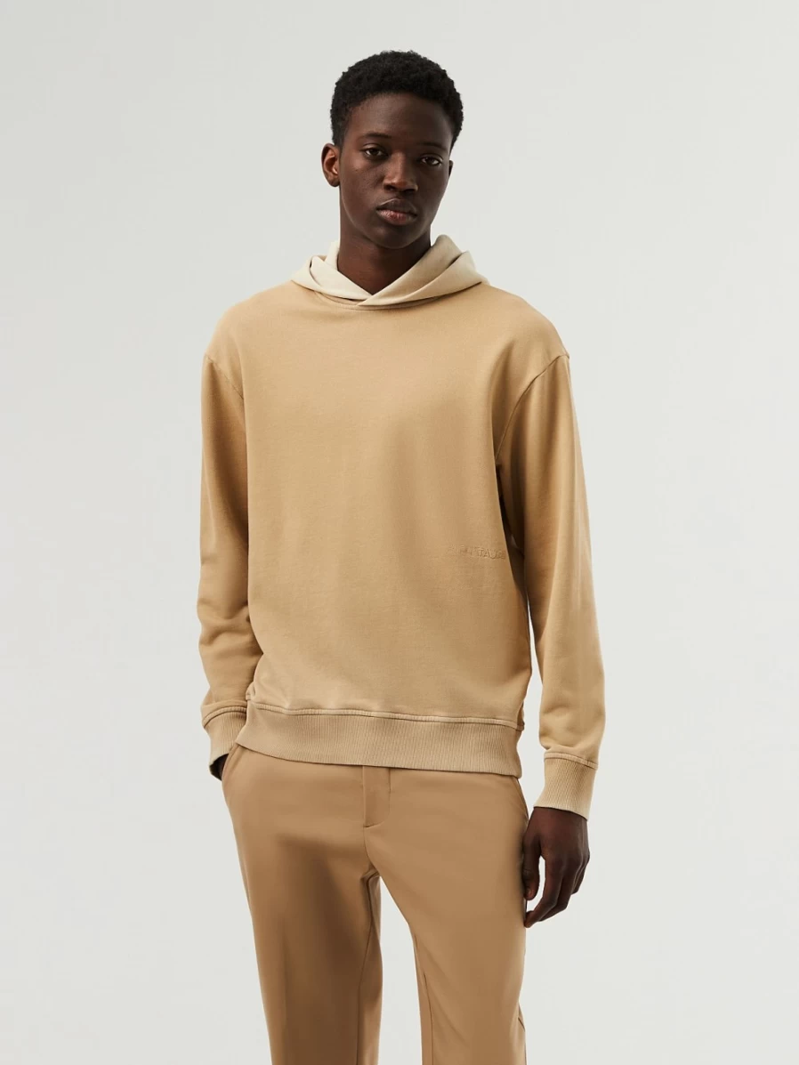 AlphaTauri Men's Gradient Hoodie in Brown & Beige - Stylish Pullover Sweatshirt