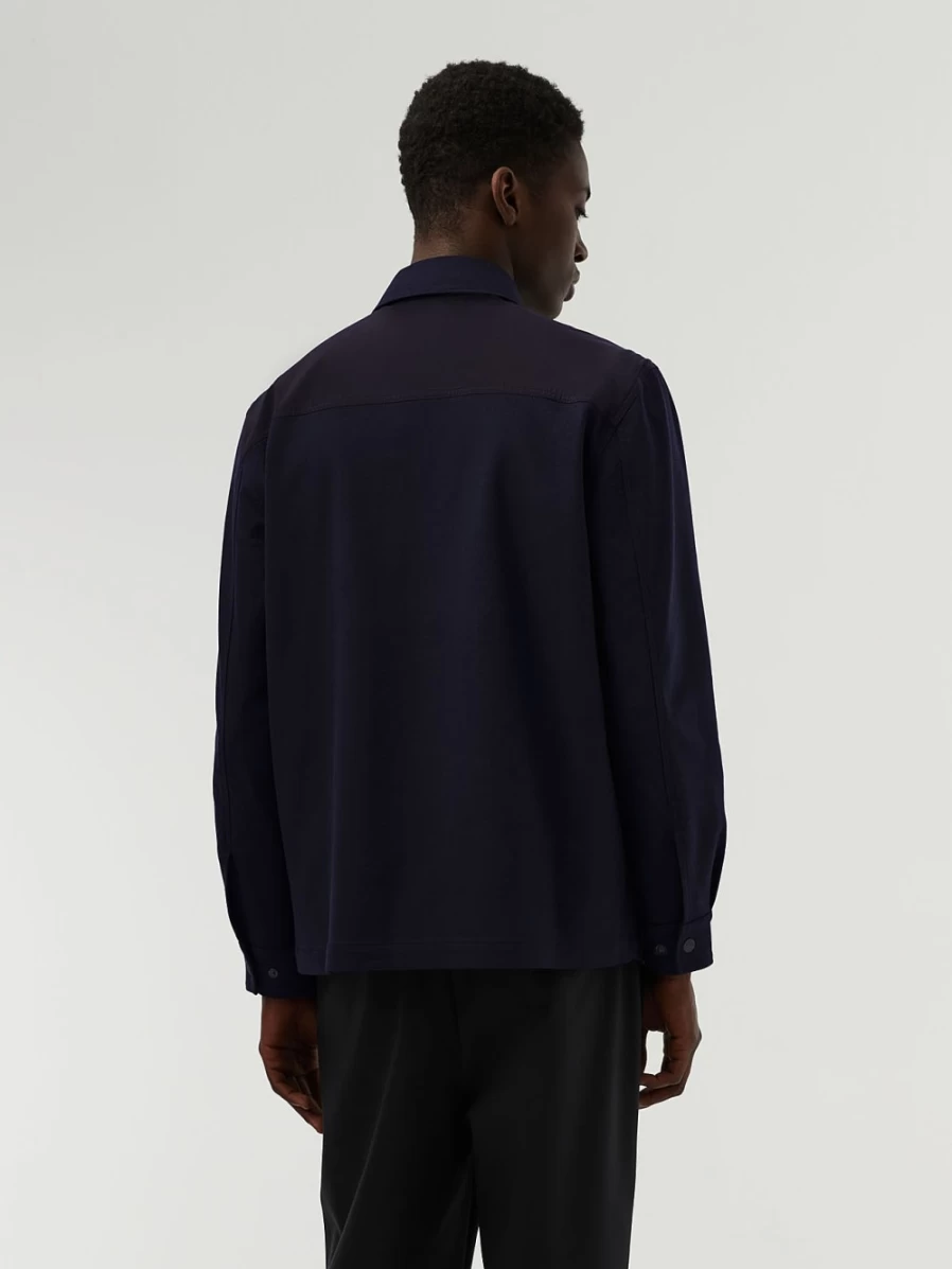 AlphaTauri Men's Navy Woven Overshirt - Stylish Casual Jacket for Men