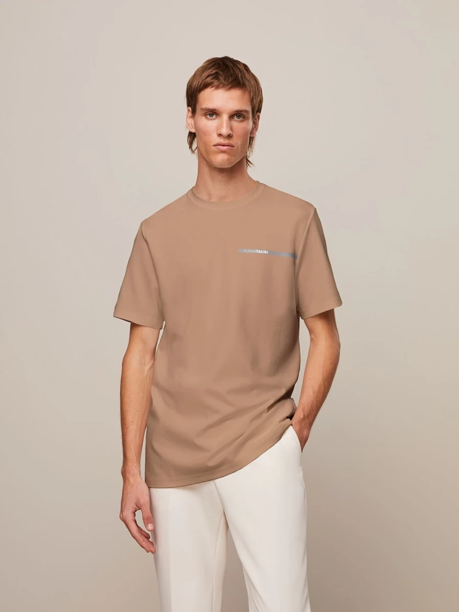 AlphaTauri Men's Sand Jersey T-Shirt - Comfortable & Stylish Casual Top