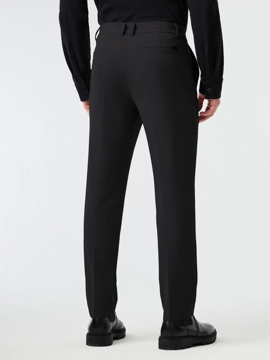AlphaTauri Men's Black Tapered Pleated Pants