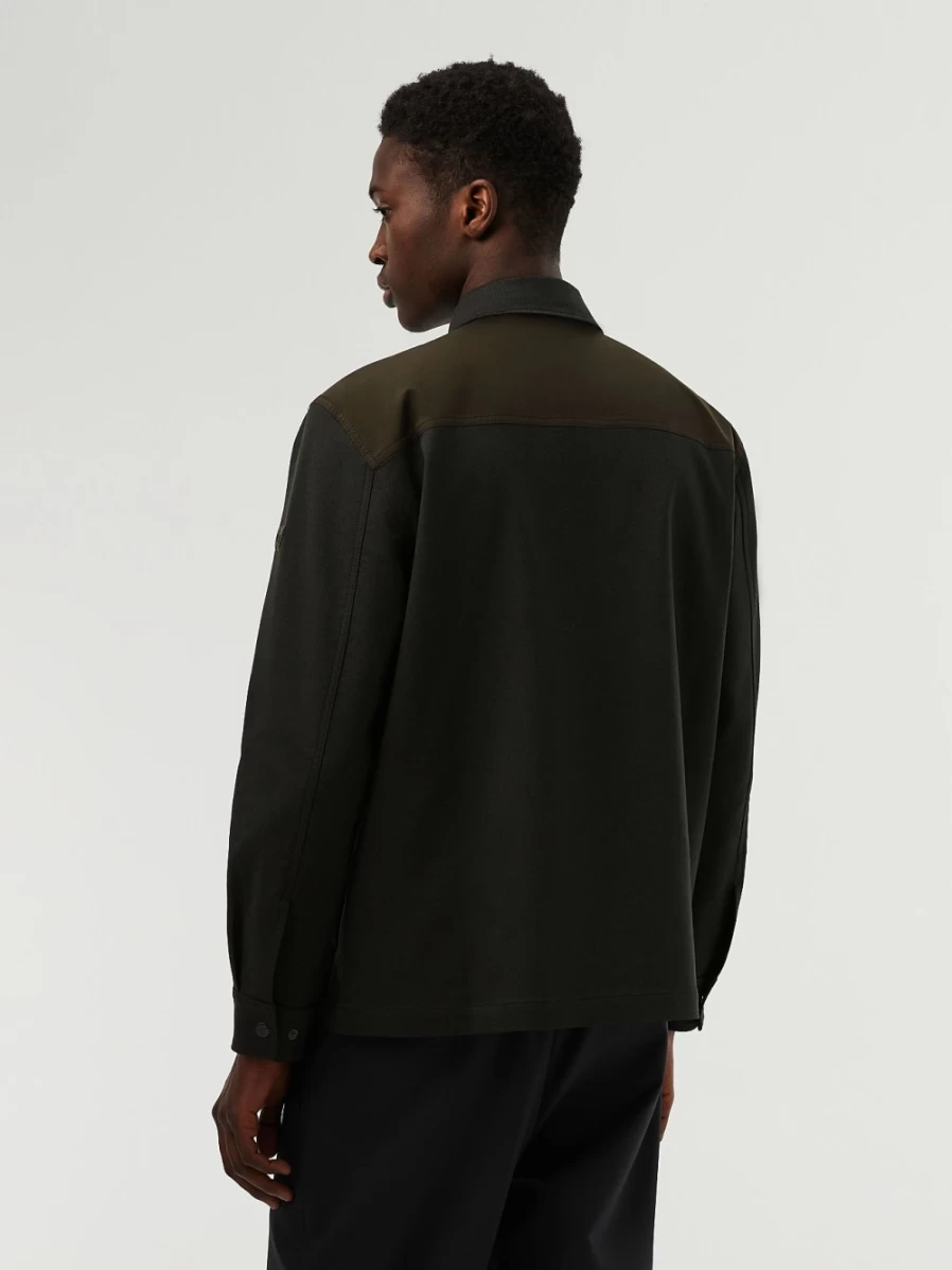 AlphaTauri Men's Dark Green Woven Overshirt - Stylish Casual Jacket