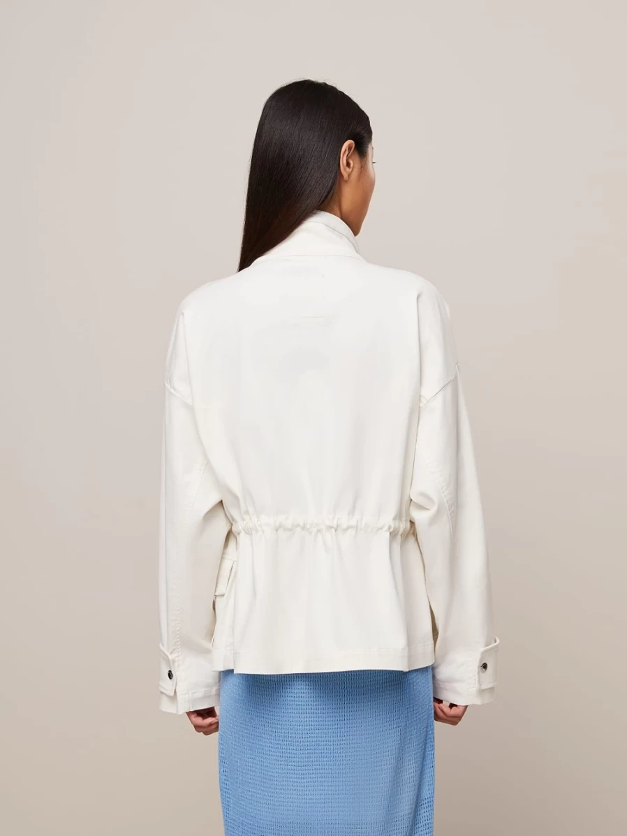 AlphaTauri Women's Ivory Water-Resistant Cotton Jacket – Lightweight & Comfortable