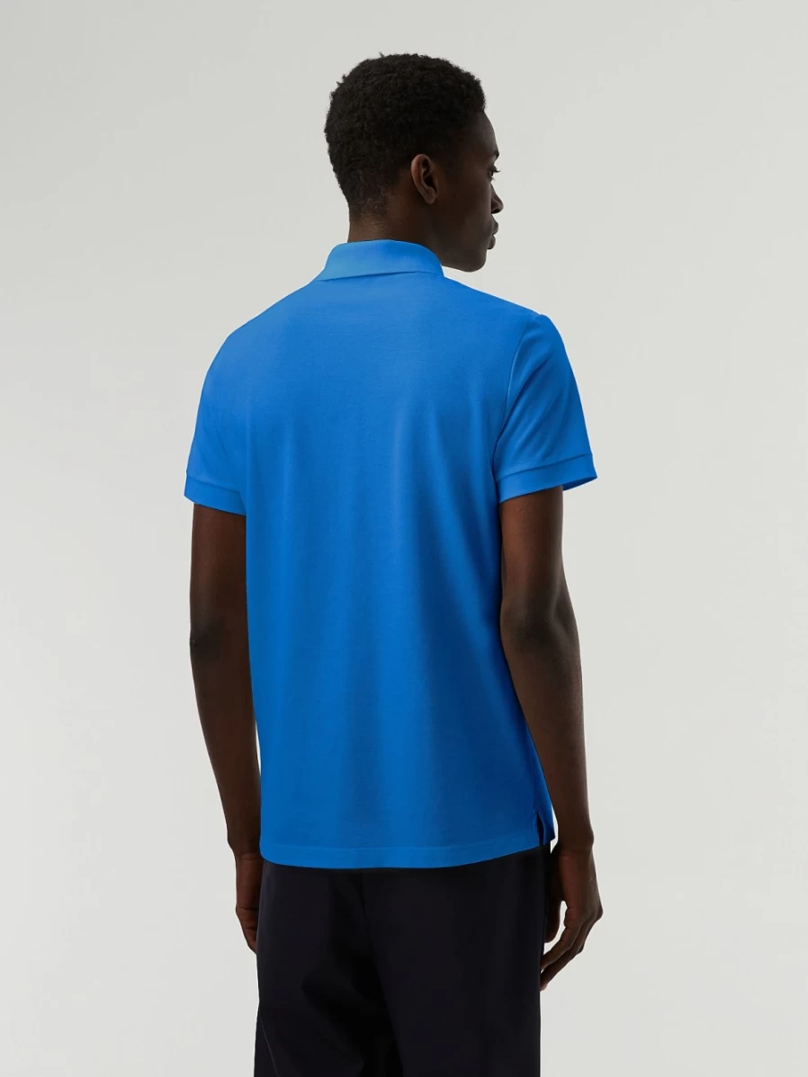 AlphaTauri Men's Classic Blue Pique Polo Shirt - Breathable Casual Golf Tee