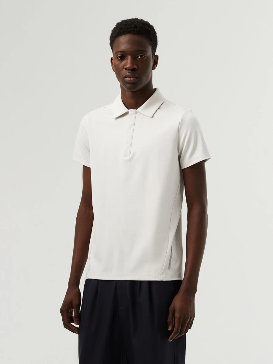AlphaTauri Men's White Jersey Polo Shirt - Classic Fit Casual Top