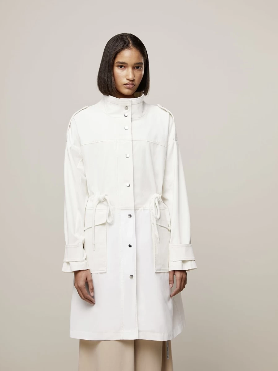 Women's Ivory Water-Resistant Cotton Parka by AlphaTauri